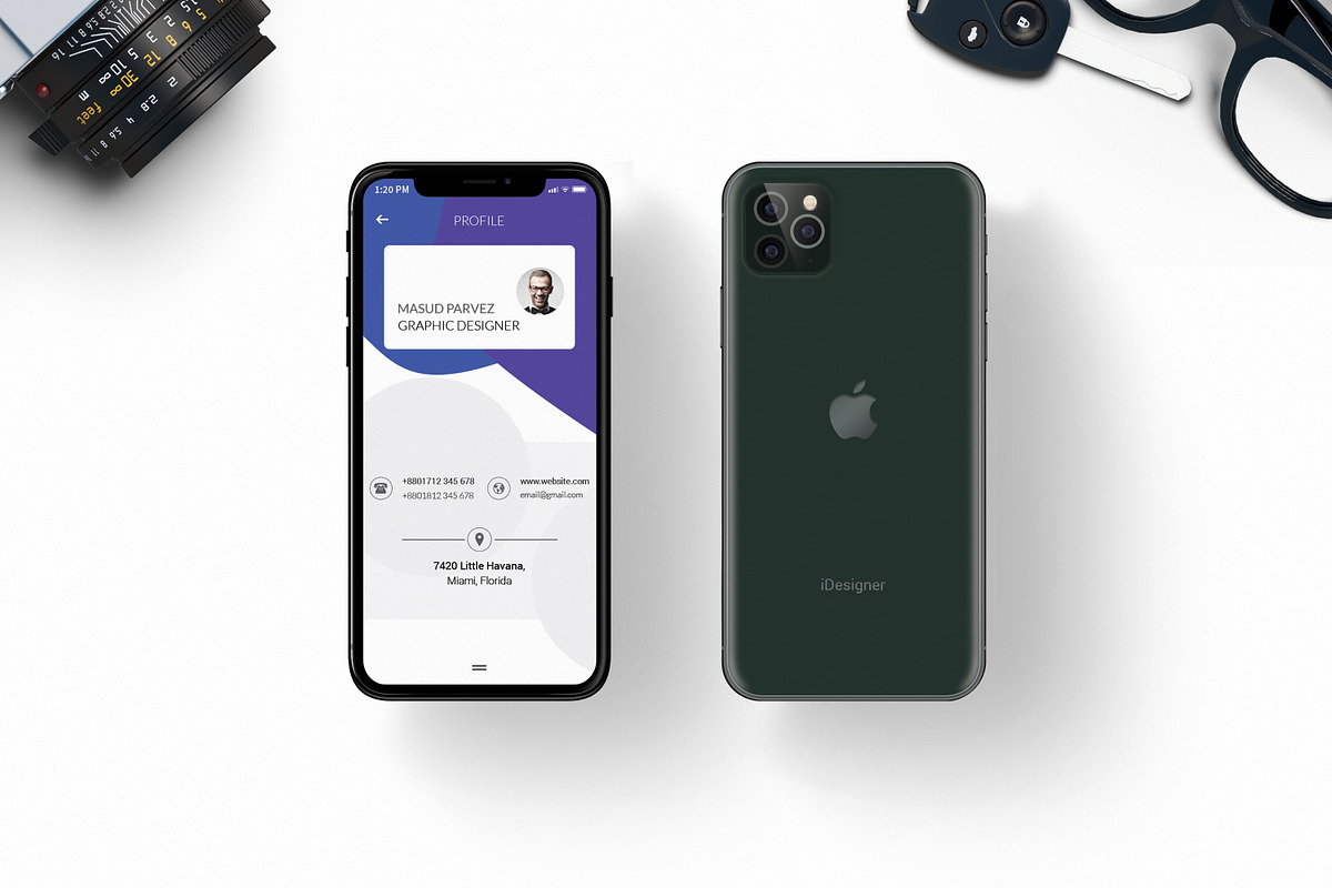 IPHONE 11 PRO BUSINESS CARD in Business Card Templates - product preview 8