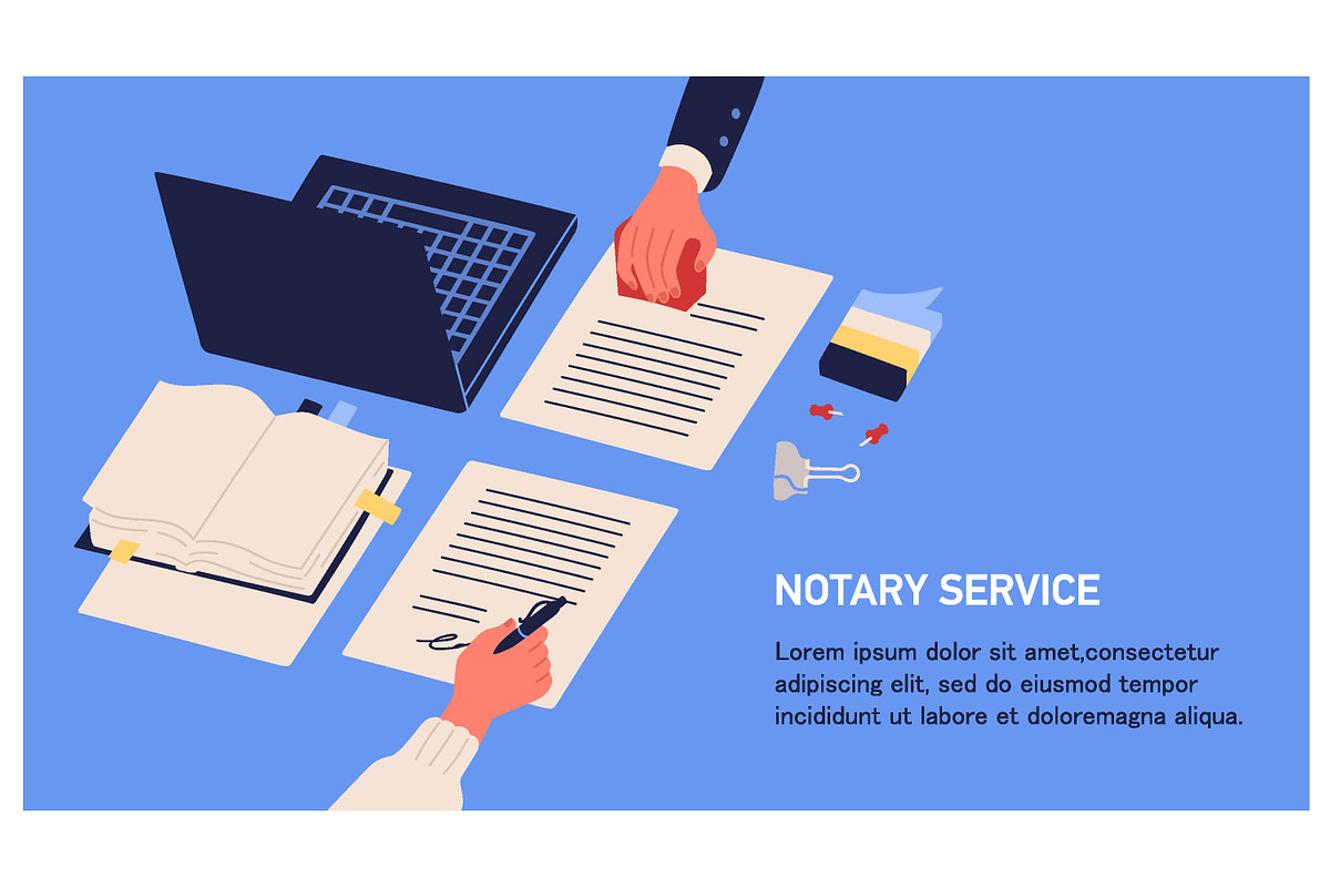 Notary Service in Illustrations - product preview 8