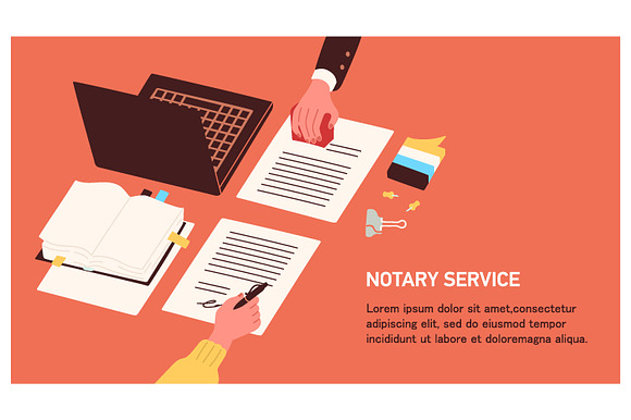 Notary Service in Illustrations - product preview 1