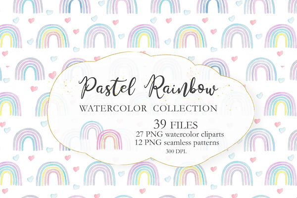 Watercolor Rainbow Pastel Collection