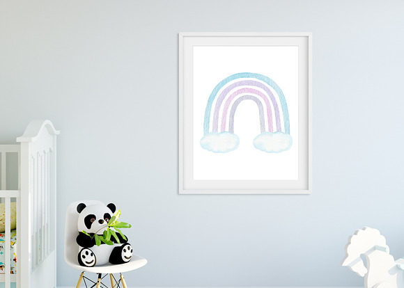 Watercolor Rainbow Pastel Collection in Illustrations - product preview 2