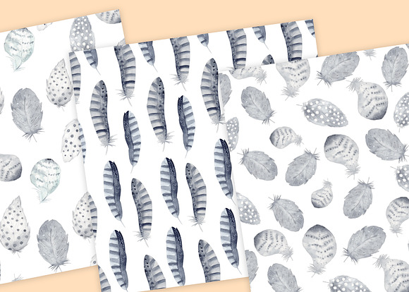 Watercolor Boho Feathers Collection in Illustrations - product preview 7