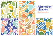 Abstract shapes seamless patterns