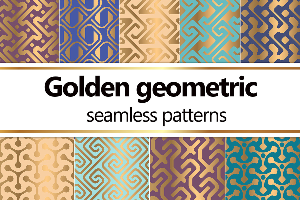 Golden Luxury Geometric Patterns in Patterns - product preview 8