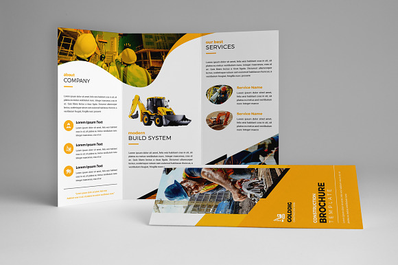 Construction Trifold Brochure in Brochure Templates - product preview 1