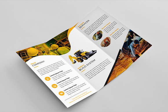 Construction Trifold Brochure in Brochure Templates - product preview 3
