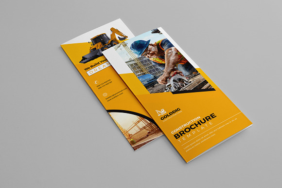 Construction Trifold Brochure in Brochure Templates - product preview 4
