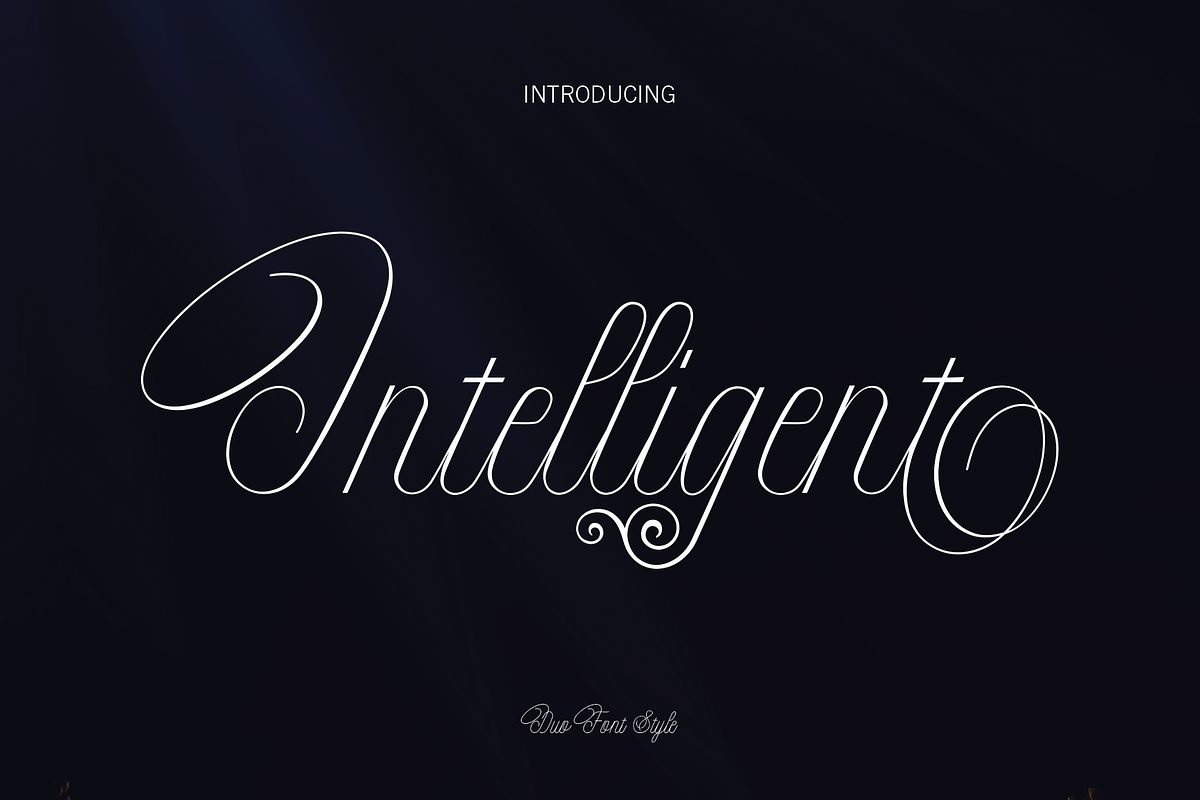 Intelligent | Duo Font Style in Script Fonts - product preview 8