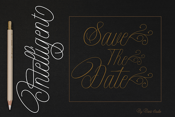 Intelligent | Duo Font Style in Script Fonts - product preview 7