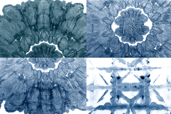 Shibori indigo blue tie dye textures in Textures - product preview 1
