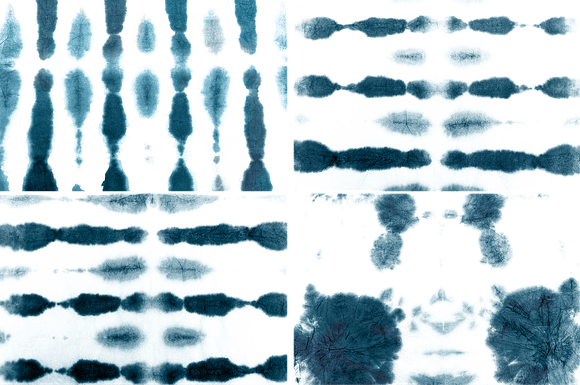 Shibori indigo blue tie dye textures in Textures - product preview 3