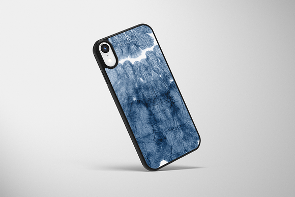 Shibori indigo blue tie dye textures in Textures - product preview 7