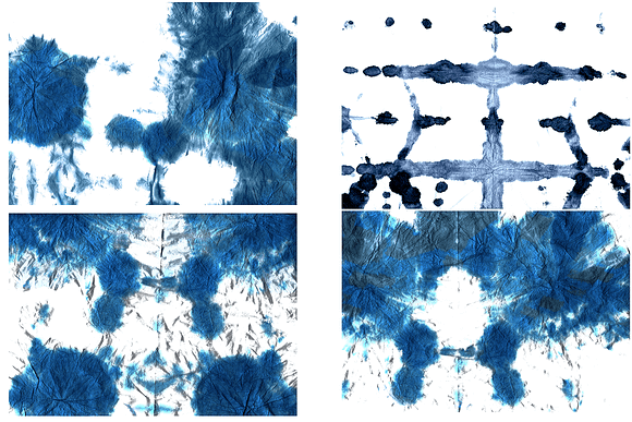 Shibori indigo blue tie dye textures in Textures - product preview 9