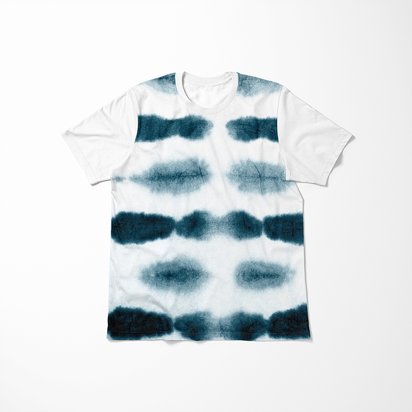 Shibori indigo blue tie dye textures in Textures - product preview 12