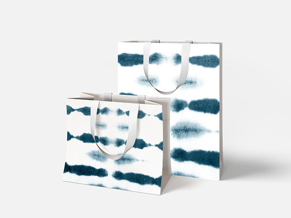 Shibori indigo blue tie dye textures in Textures - product preview 13