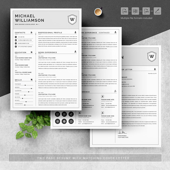 Resume Resume | Clean & Professional in Letter Templates - product preview 3