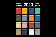 Spring and summer 2020 color palette
