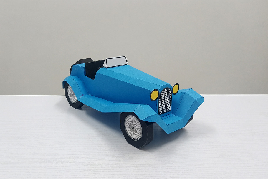 DIY Vintage Car - 3d papercraft in Templates - product preview 8