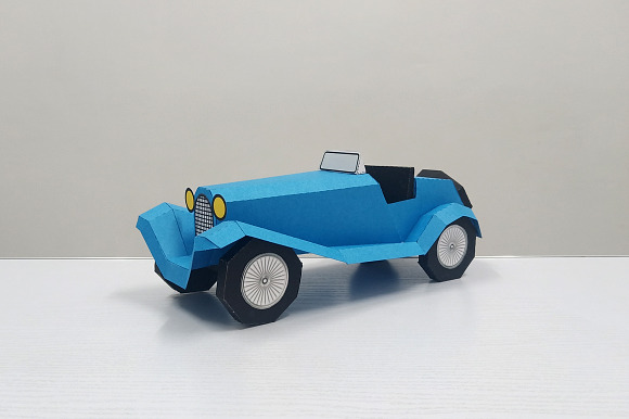 DIY Vintage Car - 3d papercraft in Templates - product preview 2