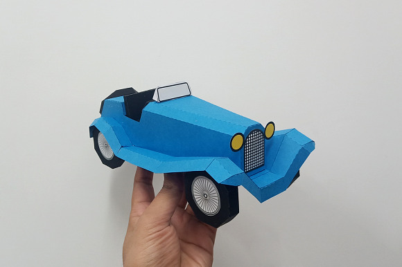 DIY Vintage Car - 3d papercraft in Templates - product preview 7