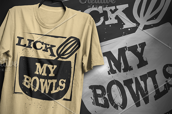 Lick my bowls - T-Shirt Design in Illustrations - product preview 2