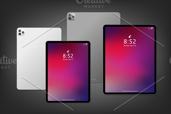 Realistic new tablet mockup design