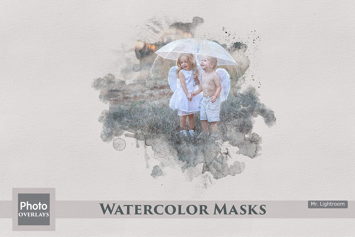 25 Watercolor Masks in Textures - product preview 8