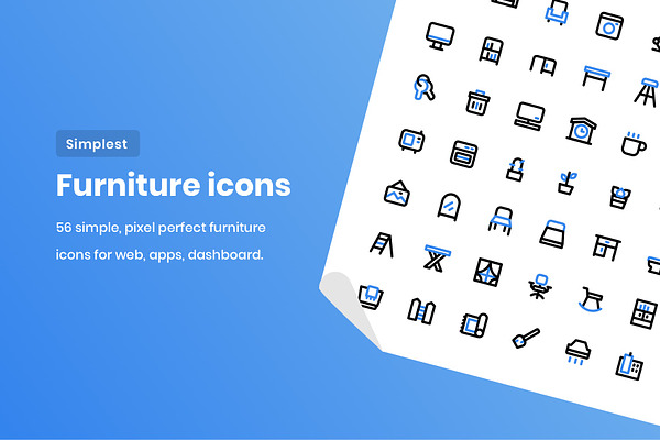 Simplest 56 Furniture Iconset