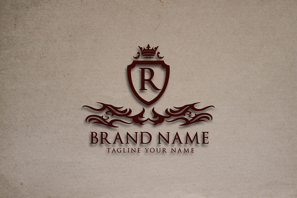 Royal Heraldic Crest Set Logo in Logo Templates - product preview 2