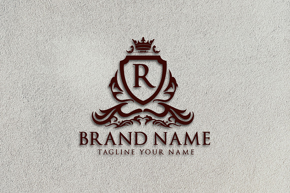 Royal Heraldic Crest Set Logo in Logo Templates - product preview 3
