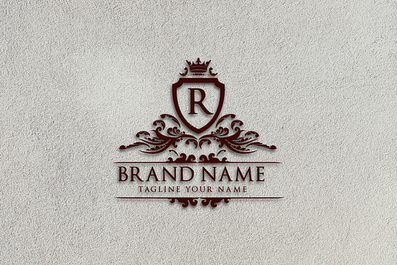 Royal Heraldic Crest Set Logo in Logo Templates - product preview 5
