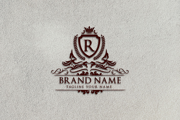 Royal Heraldic Crest Set Logo in Logo Templates - product preview 6