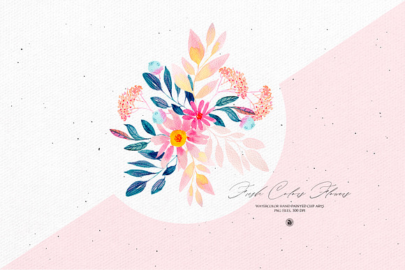 Fresh Colors Flowers in Illustrations - product preview 4