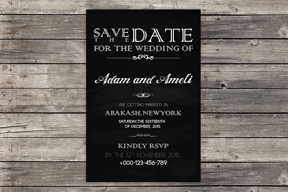 Save The Date Invitation Cards in Wedding Templates - product preview 2