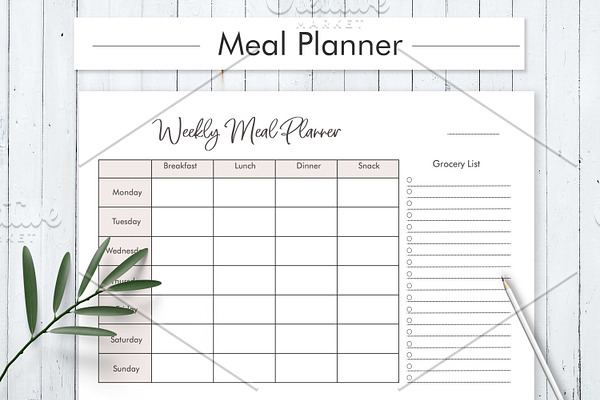 Weekly Meal Planner | Printable