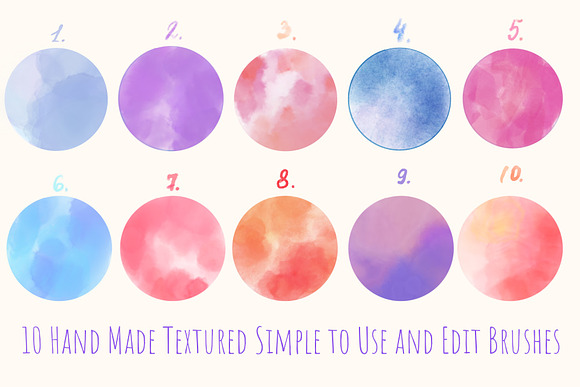 Watercolor Procreate Brushes Set in Add-Ons - product preview 1