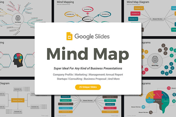 Mind Map Google Slides Diagrams Pack in Google Slides Templates - product preview 1