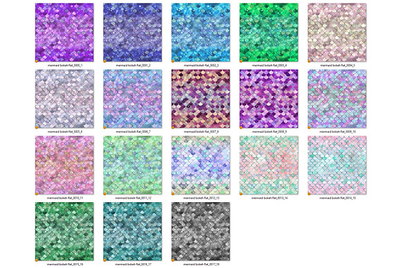 Bokeh Mermaid Digital Paper in Patterns - product preview 2
