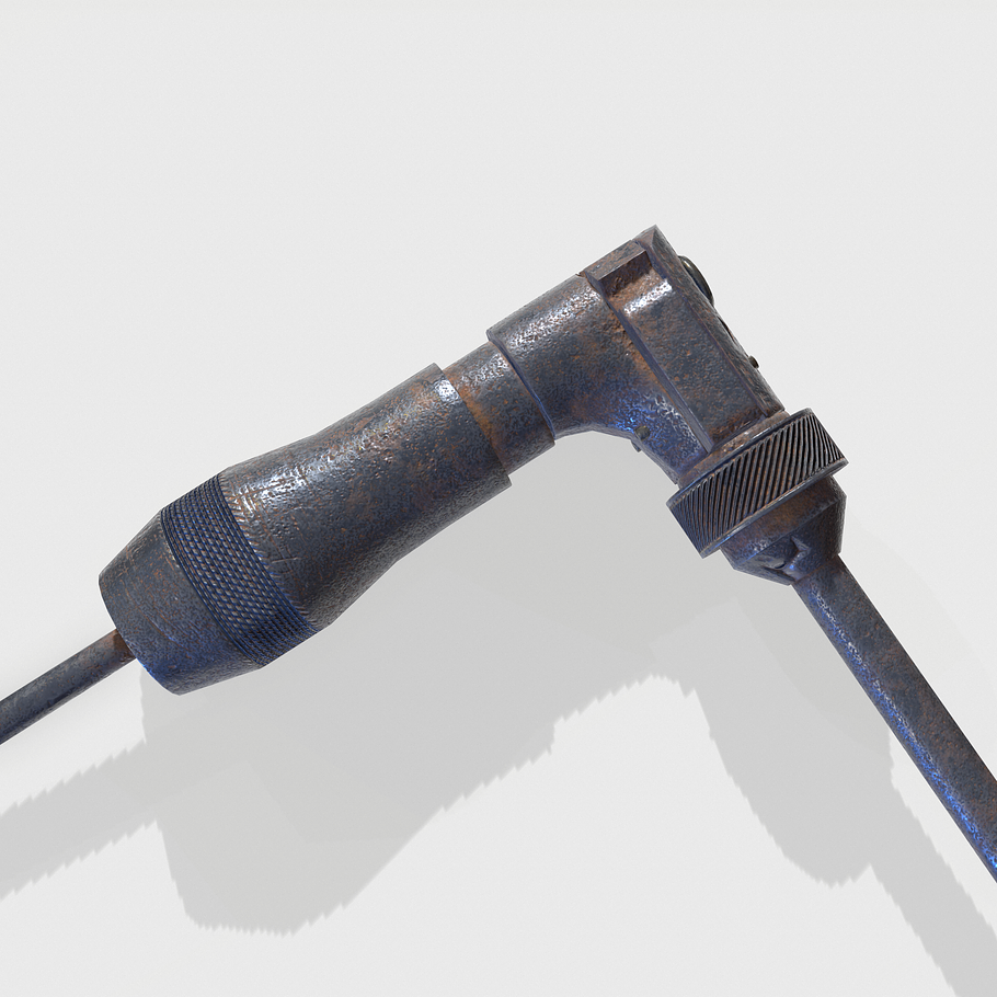 Old Retro Drill PBR in Tools - product preview 14