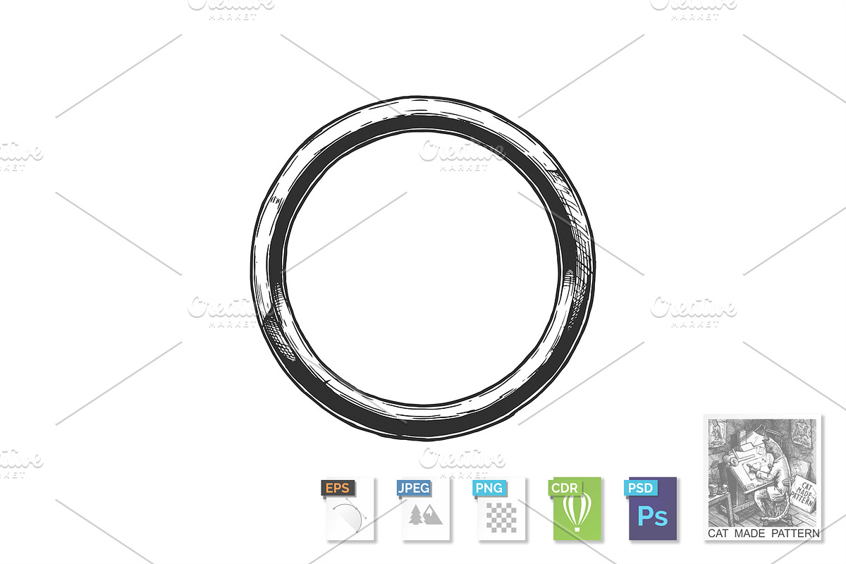 Jewelry ring. Side view in Objects - product preview 8