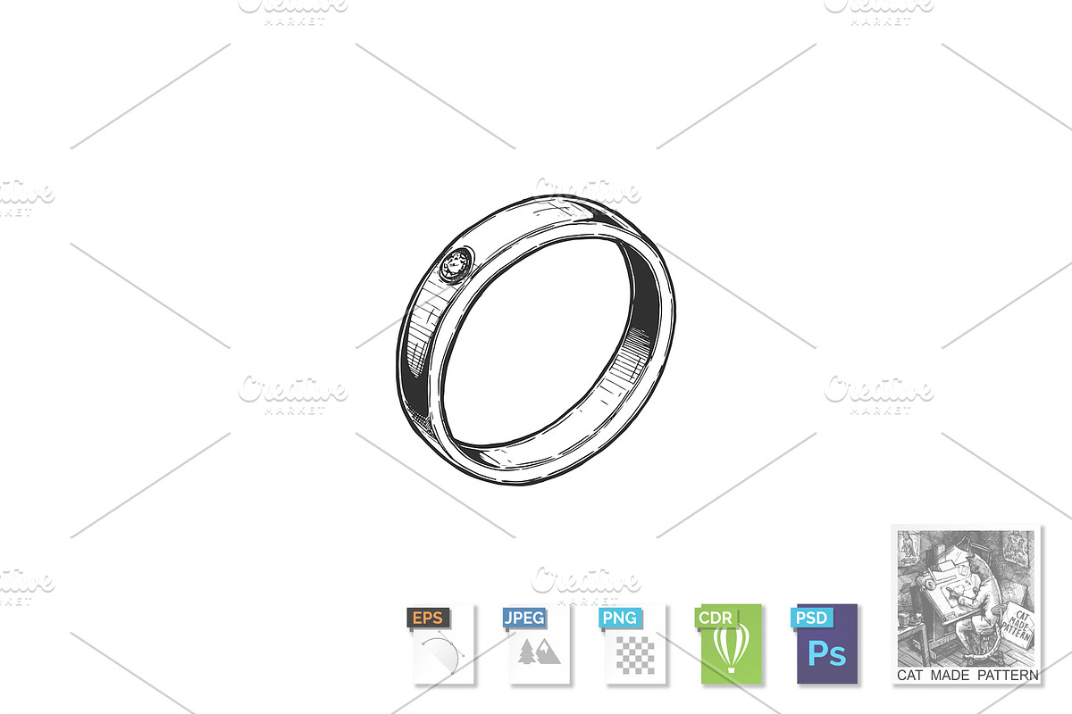 illustration of Jewelry ring in Illustrations - product preview 8