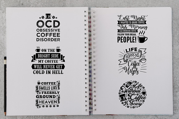 Coffee Quotes V9 SVG DXF PNG EPS in Illustrations - product preview 1