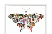 Butterfly Photo Collage Template 63
