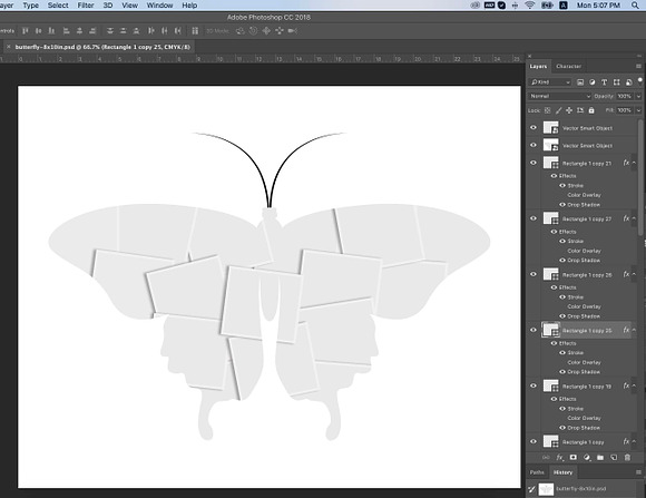 Butterfly Photo Collage Template 63 in Stationery Templates - product preview 2