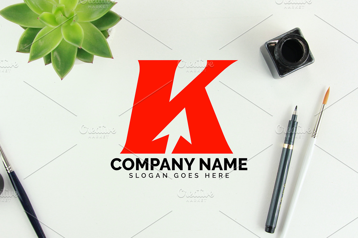 k letter arrow logo in Logo Templates - product preview 8