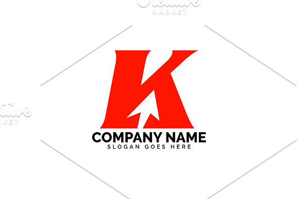 k letter arrow logo in Logo Templates - product preview 1