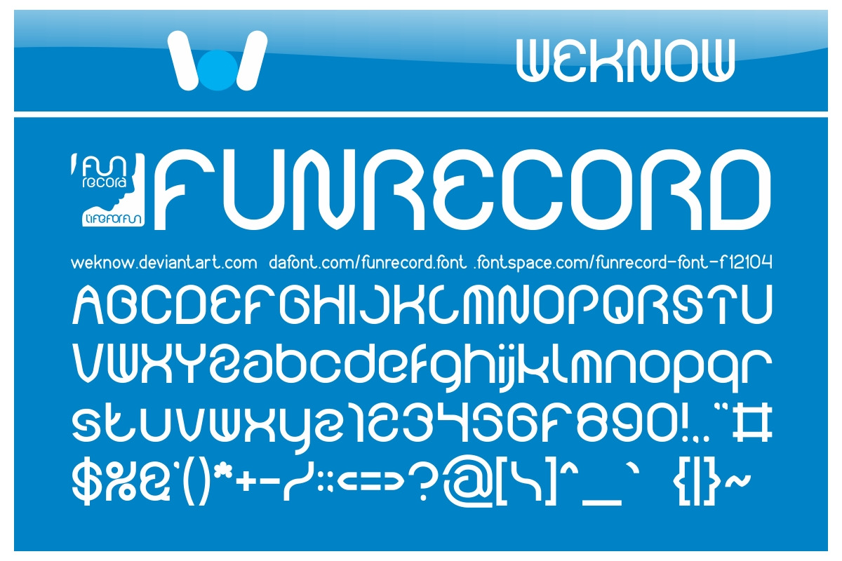 funrecord font in Display Fonts - product preview 8