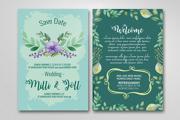 Two Sided Save The Date Card in Wedding Templates - product preview 1