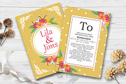 Two Sided Elegant Save the Date Card