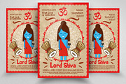 Lord Shiva Hindu Flyer Template